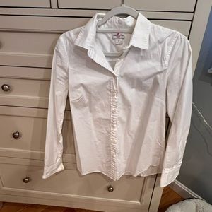 J Crew Button Down White Long Sleeve, EUC
